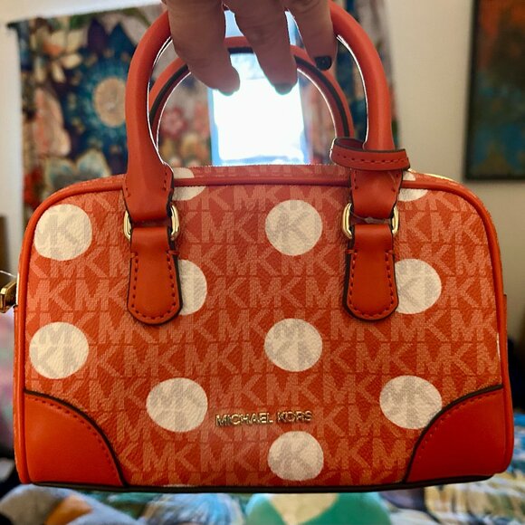 Michael Kors Orange and White Mini Bag - Picture 12 of 13